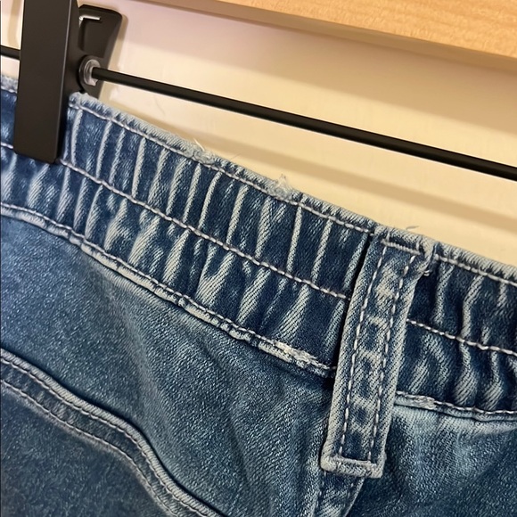 Aerie Light Wash Elastic Waist Flare Leg Jeans - Large - Picture 5 of 10